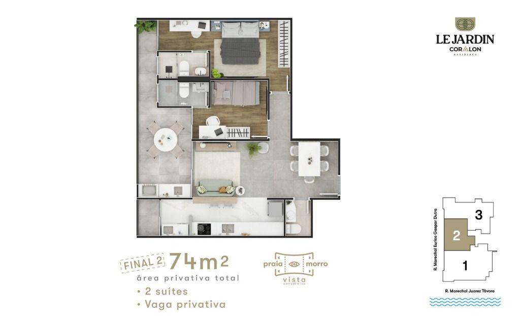 Apartamento à venda com 2 quartos, 76m² - Foto 9