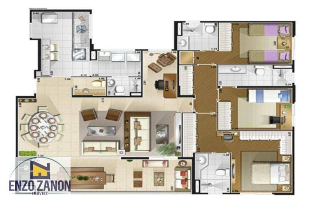 Apartamento à venda com 3 quartos, 130m² - Foto 46