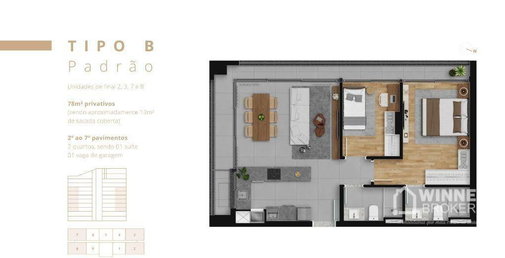 Apartamento à venda com 2 quartos, 78m² - Foto 4