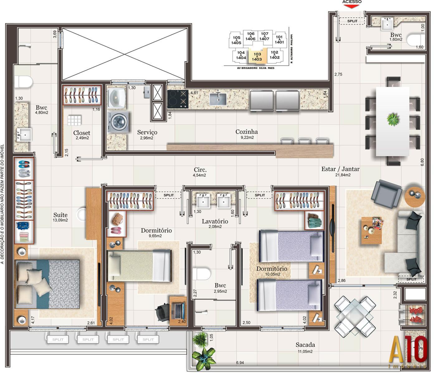 Apartamento à venda com 3 quartos, 110m² - Foto 41