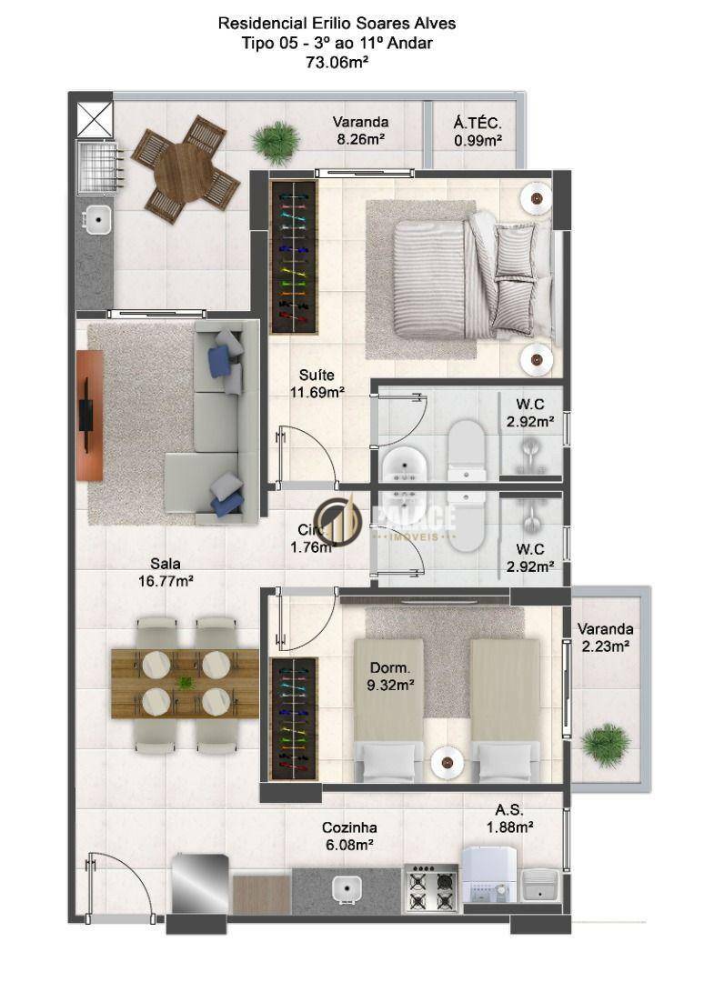 Apartamento à venda com 2 quartos, 79m² - Foto 42