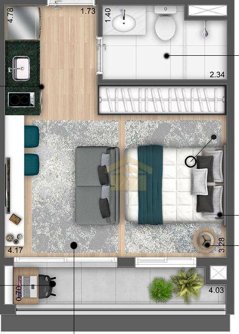 Apartamento para alugar com 1 quarto, 35m² - Foto 22