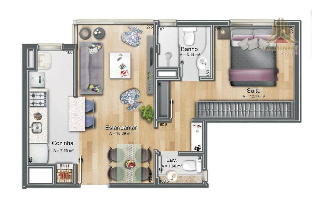 Apartamento à venda com 2 quartos, 63m² - Foto 9