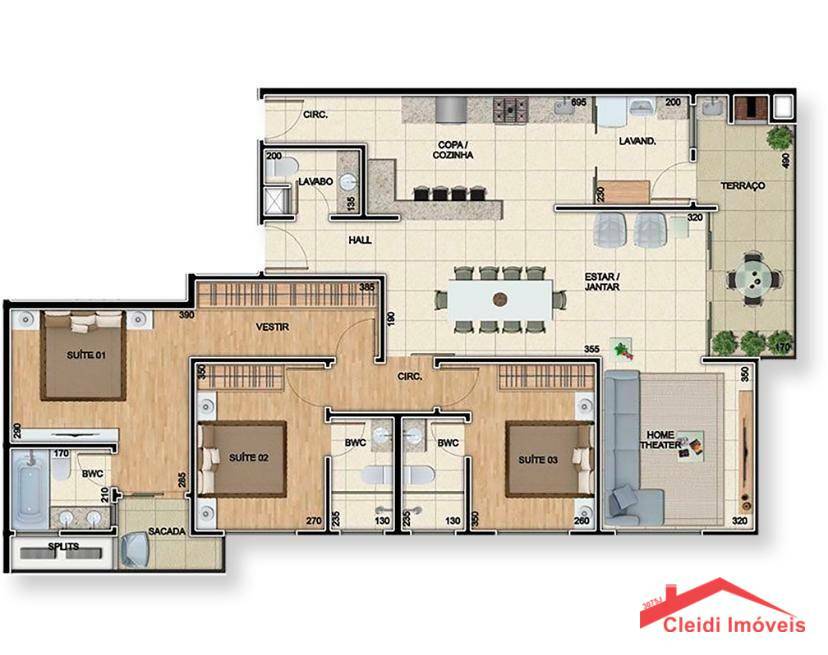 Apartamento à venda com 3 quartos, 216m² - Foto 21