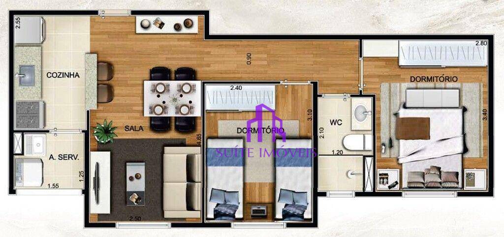 Apartamento à venda com 2 quartos, 56m² - Foto 90