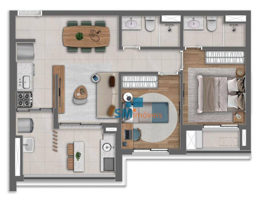 Apartamento à venda com 2 quartos, 61m² - Foto 12