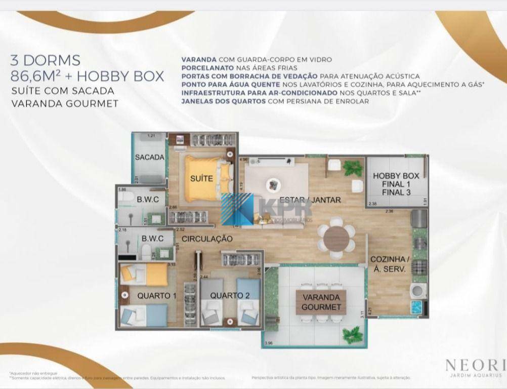 Apartamento à venda com 3 quartos, 86m² - Foto 3