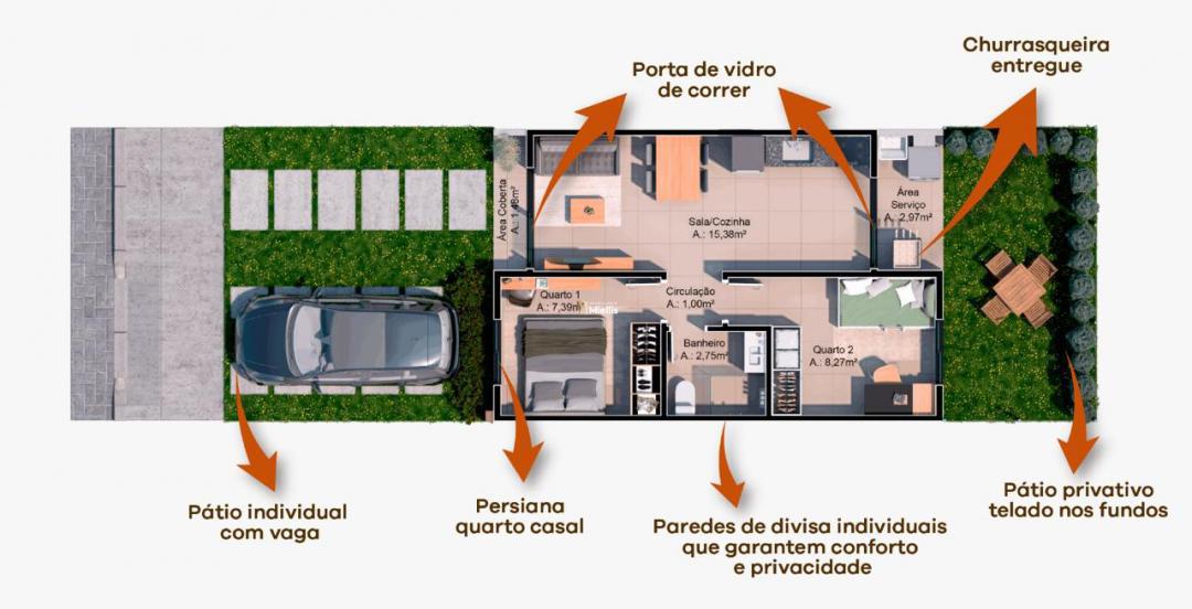 Casa à venda com 2 quartos, 20m² - Foto 2