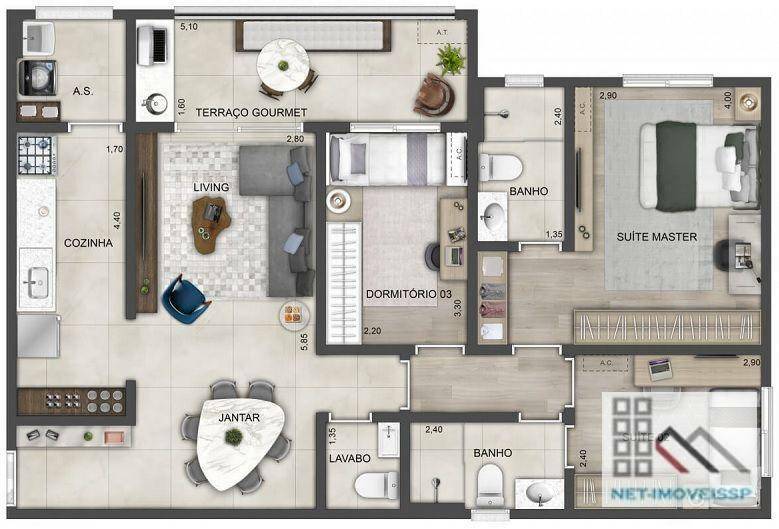 Apartamento à venda com 3 quartos, 87m² - Foto 26