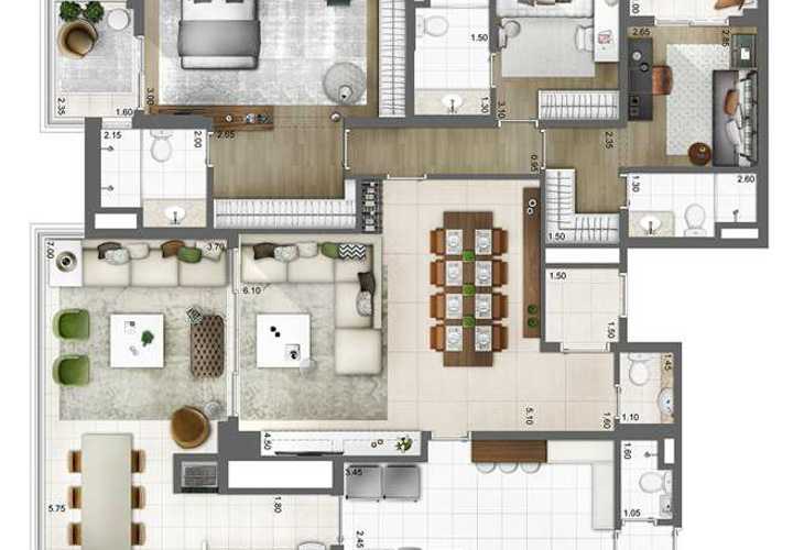 Apartamento à venda com 3 quartos, 255m² - Foto 6