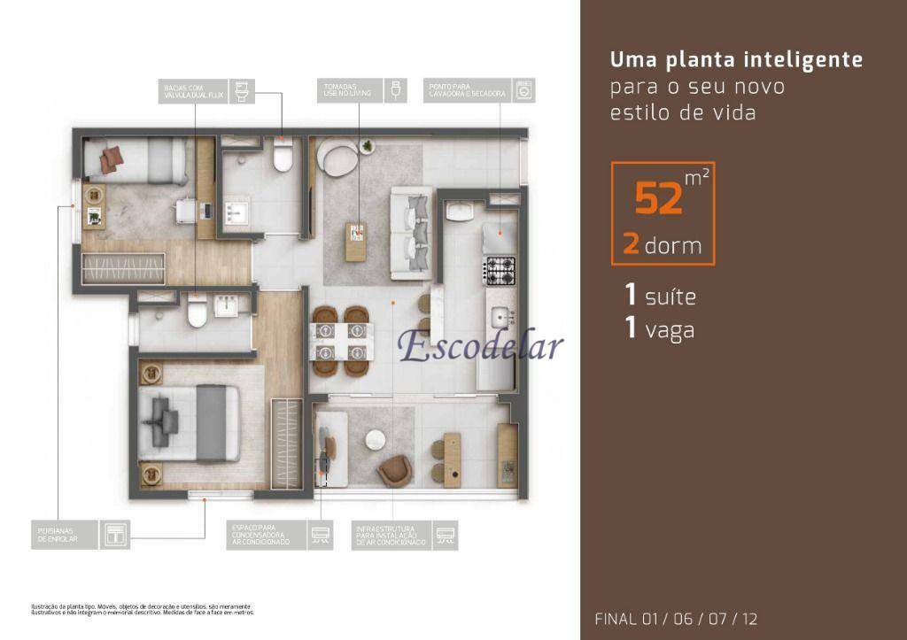 Apartamento à venda com 2 quartos, 52m² - Foto 21