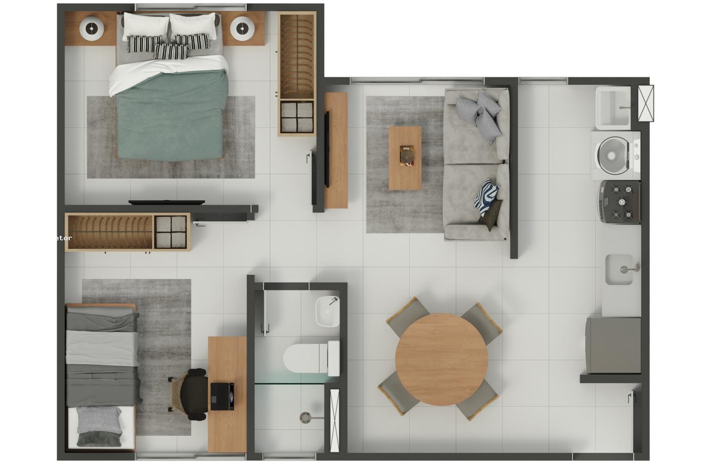 Apartamento à venda com 2 quartos, 40m² - Foto 15