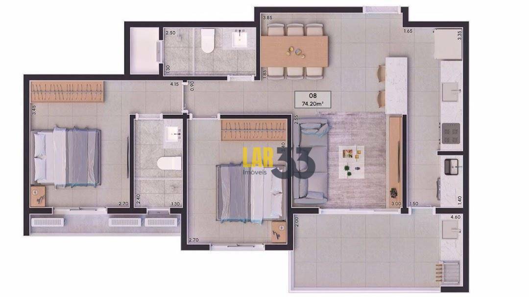 Apartamento à venda com 2 quartos, 71m² - Foto 6