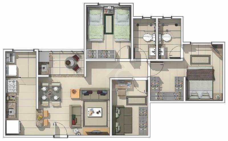 Apartamento para alugar com 3 quartos, 70m² - Foto 52