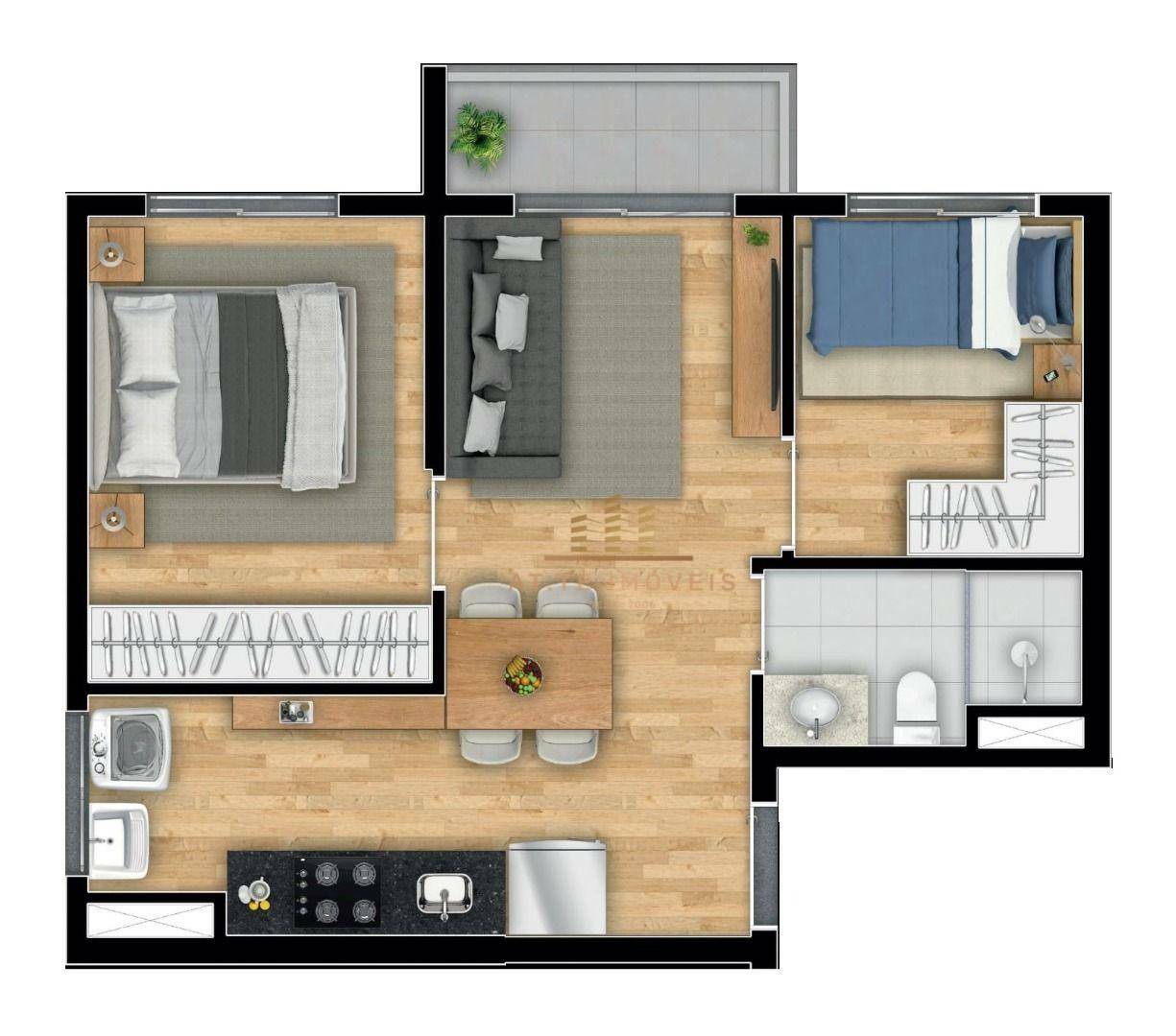 Apartamento à venda com 2 quartos, 41m² - Foto 12