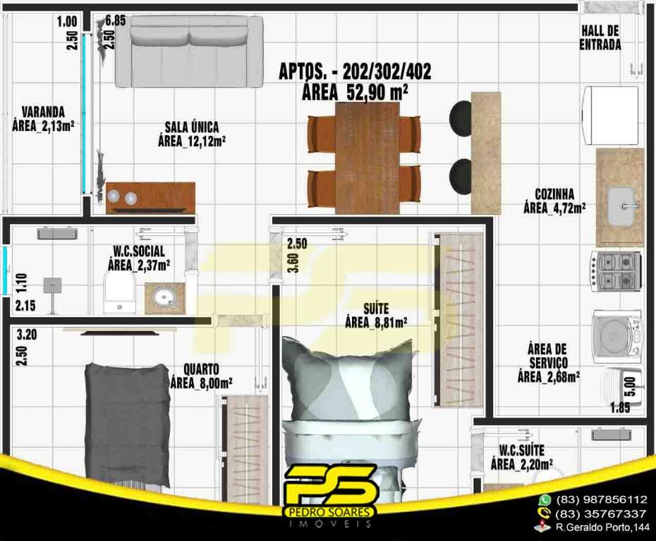 Apartamento à venda com 2 quartos, 54m² - Foto 13