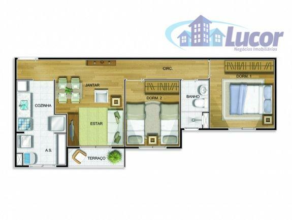 Apartamento à venda com 2 quartos, 52m² - Foto 2