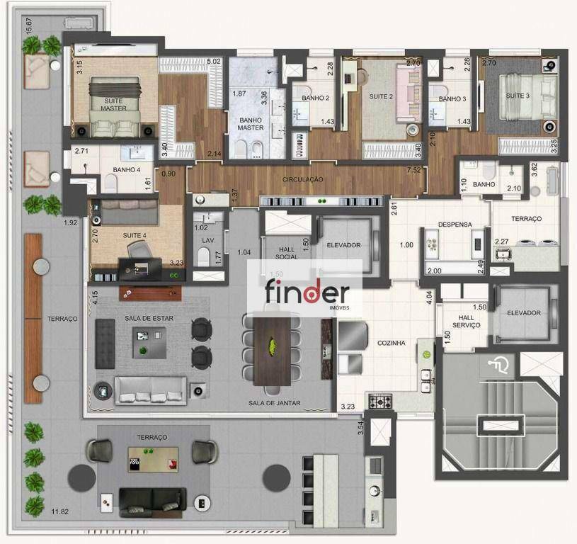 Apartamento à venda com 4 quartos, 248m² - Foto 18