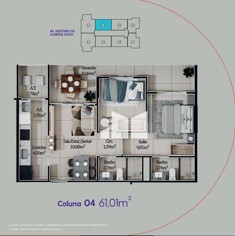 Apartamento à venda com 3 quartos, 85m² - Foto 3