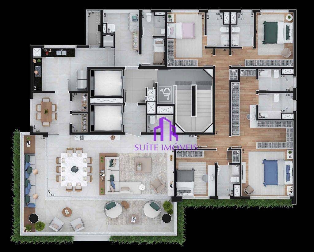 Apartamento à venda com 4 quartos, 276m² - Foto 7