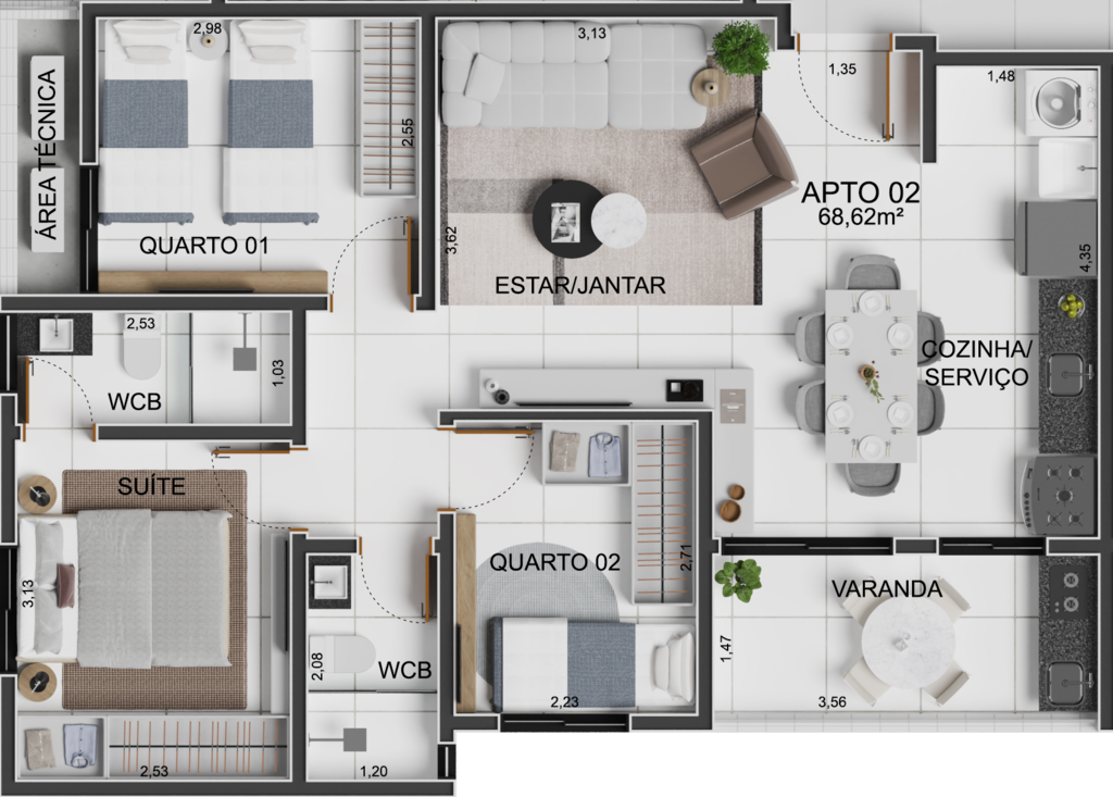 Apartamento à venda com 2 quartos, 53m² - Foto 17