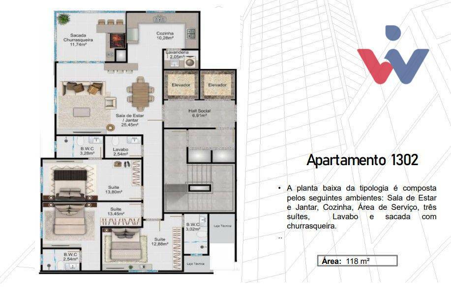 Apartamento à venda com 3 quartos, 118m² - Foto 26