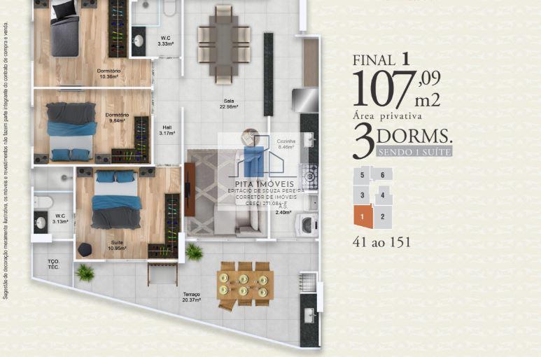 Apartamento à venda com 3 quartos, 107m² - Foto 26