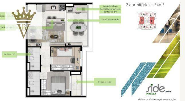 Apartamento à venda com 2 quartos, 54m² - Foto 19