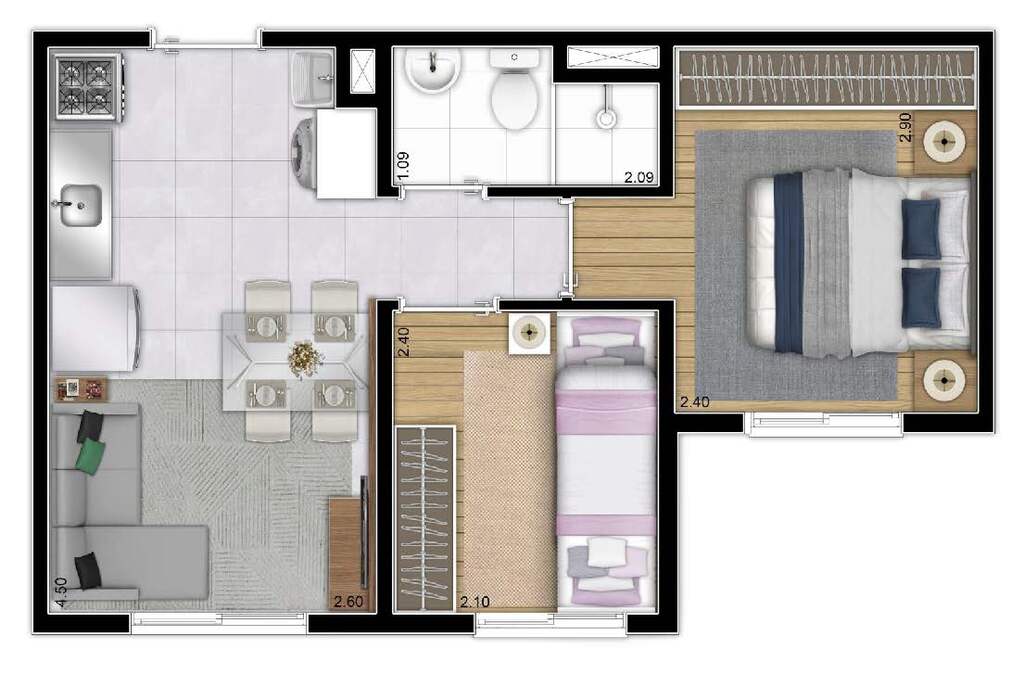 Apartamento à venda com 2 quartos, 32m² - Foto 12