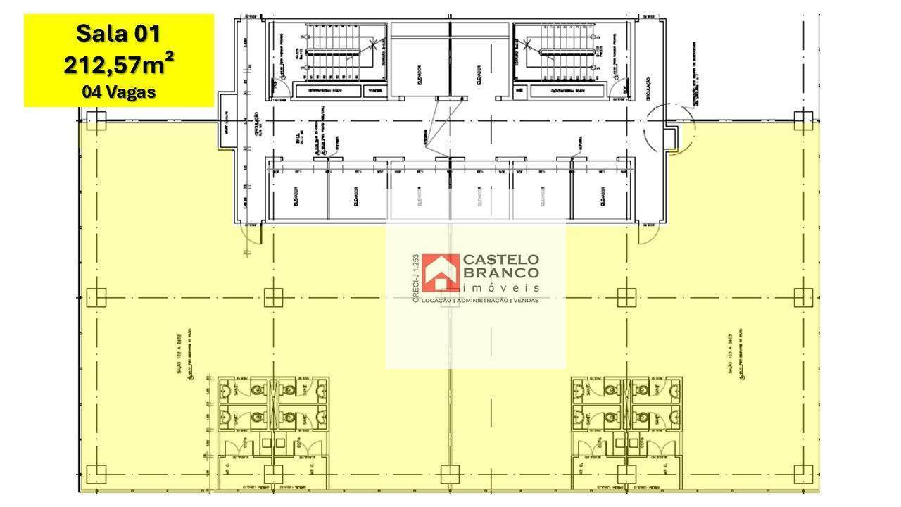 Conjunto Comercial-Sala para alugar, 212m² - Foto 13