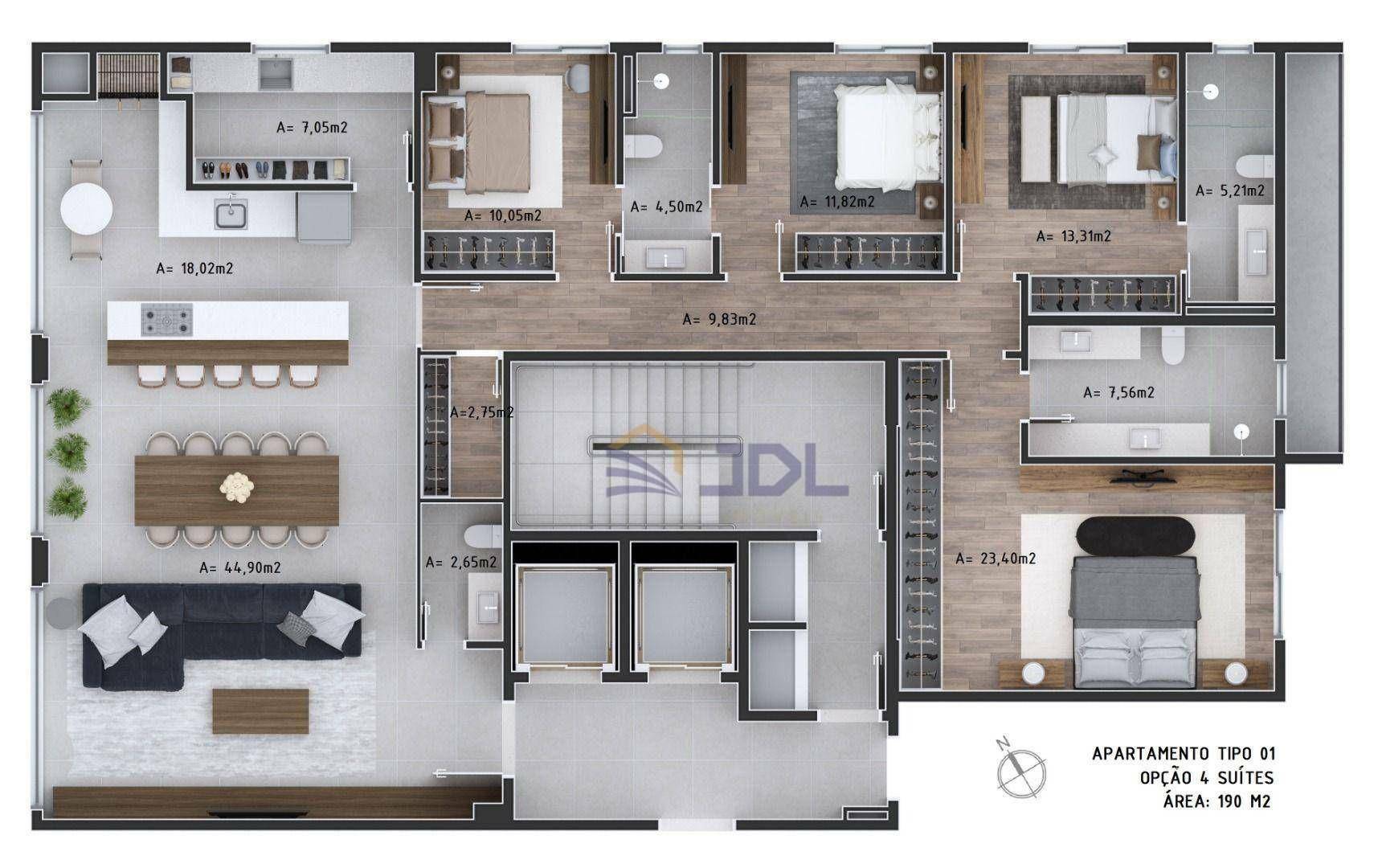 Apartamento à venda com 3 quartos, 170m² - Foto 35