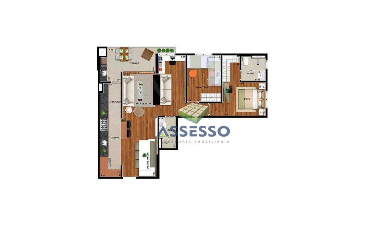 Apartamento à venda com 2 quartos, 80m² - Foto 65