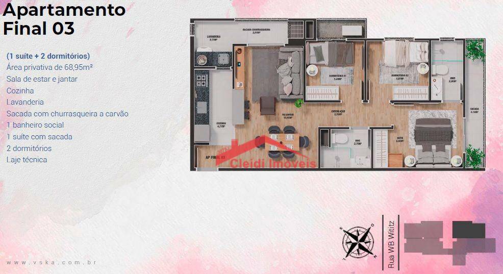 Apartamento à venda com 3 quartos, 68m² - Foto 11