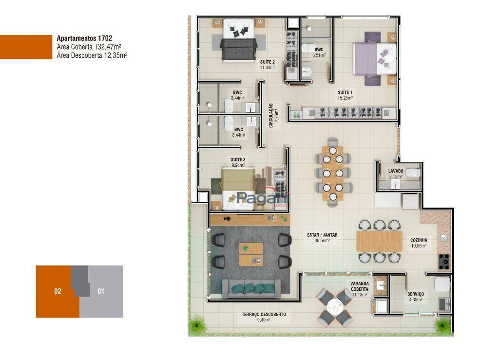 Apartamento à venda com 3 quartos, 93m² - Foto 15