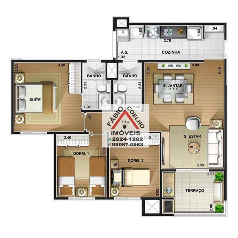 Apartamento à venda com 3 quartos, 75m² - Foto 62