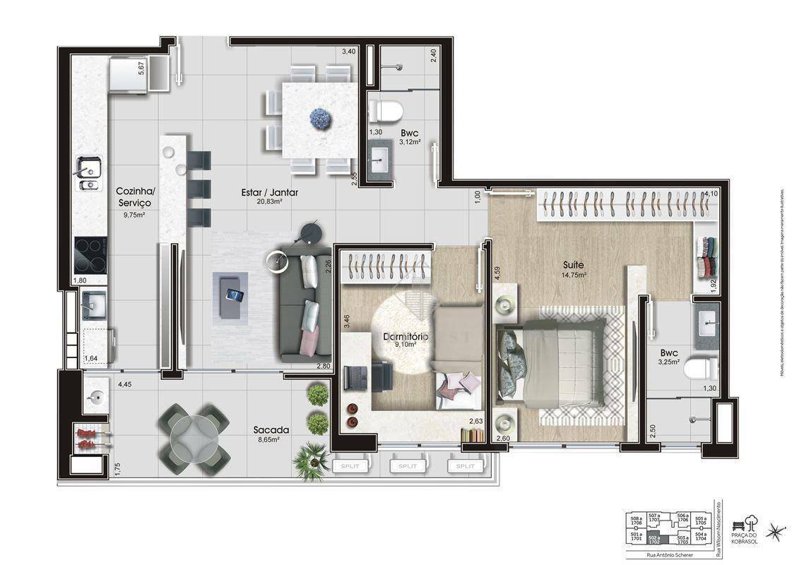 Apartamento à venda com 3 quartos, 103m² - Foto 18