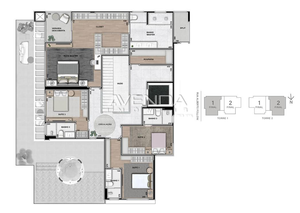 Apartamento à venda com 3 quartos, 228m² - Foto 8