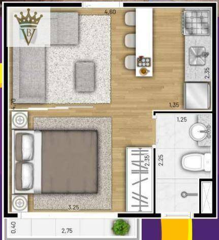 Apartamento à venda com 1 quarto, 26m² - Foto 12