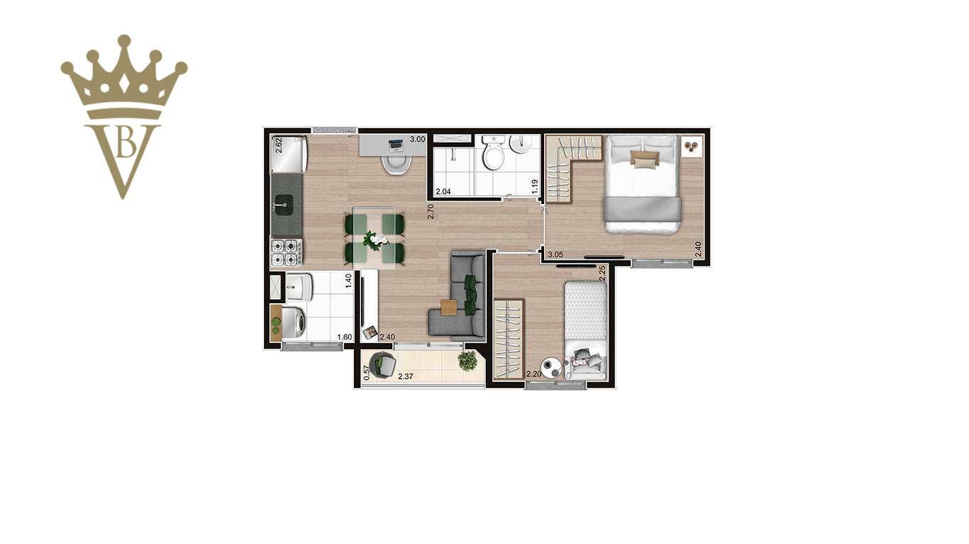 Apartamento à venda com 2 quartos, 37m² - Foto 16