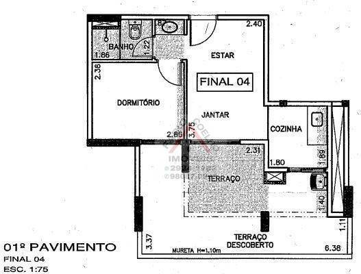 Apartamento à venda com 1 quarto, 47m² - Foto 6