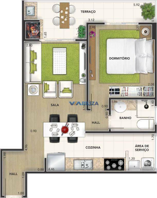 Apartamento à venda com 2 quartos, 87m² - Foto 3