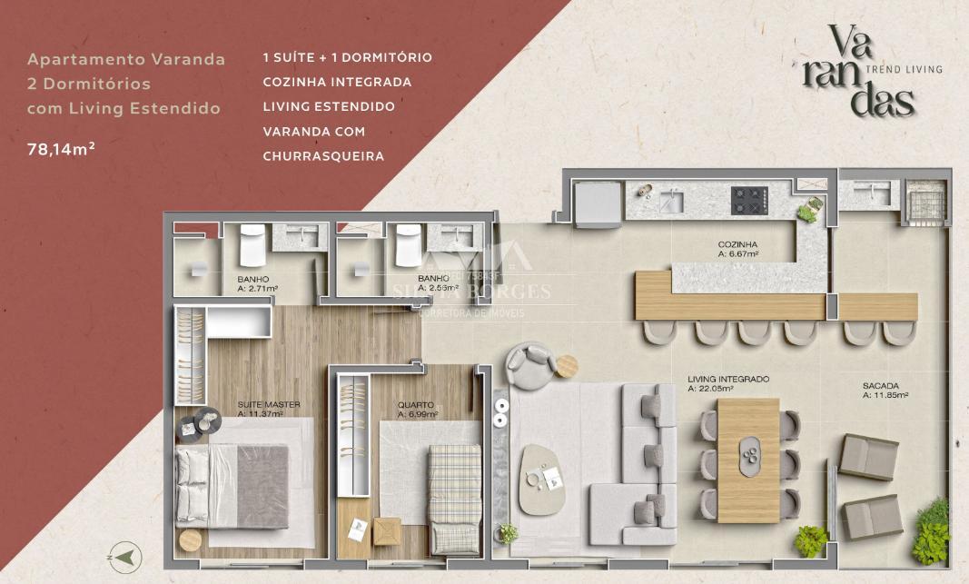 Apartamento à venda com 2 quartos, 2741m² - Foto 17