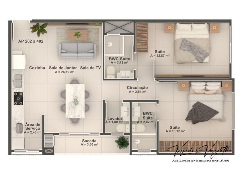 Apartamento à venda com 3 quartos, 86m² - Foto 12