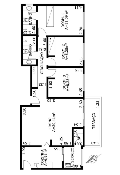 Apartamento à venda com 3 quartos, 98m² - Foto 3