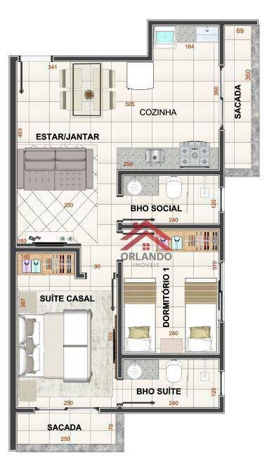 Apartamento à venda com 2 quartos, 50m² - Foto 3