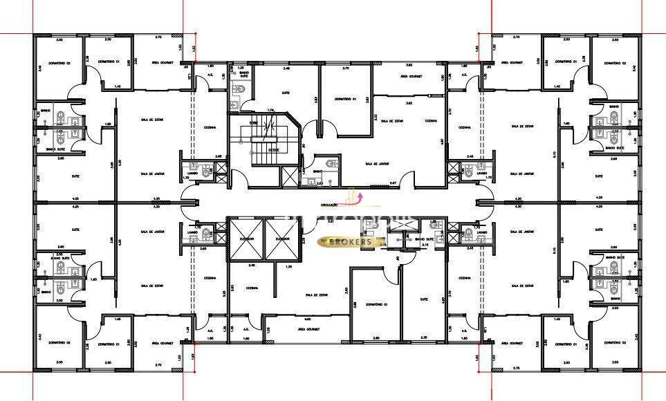 Apartamento à venda com 3 quartos, 222m² - Foto 8