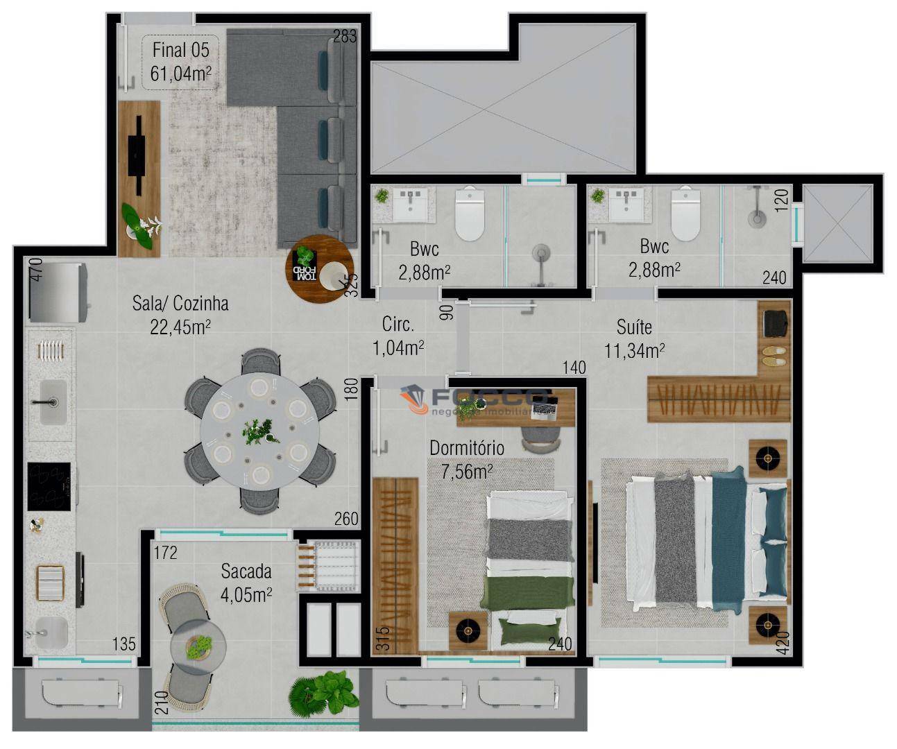 Apartamento à venda com 2 quartos, 61m² - Foto 36