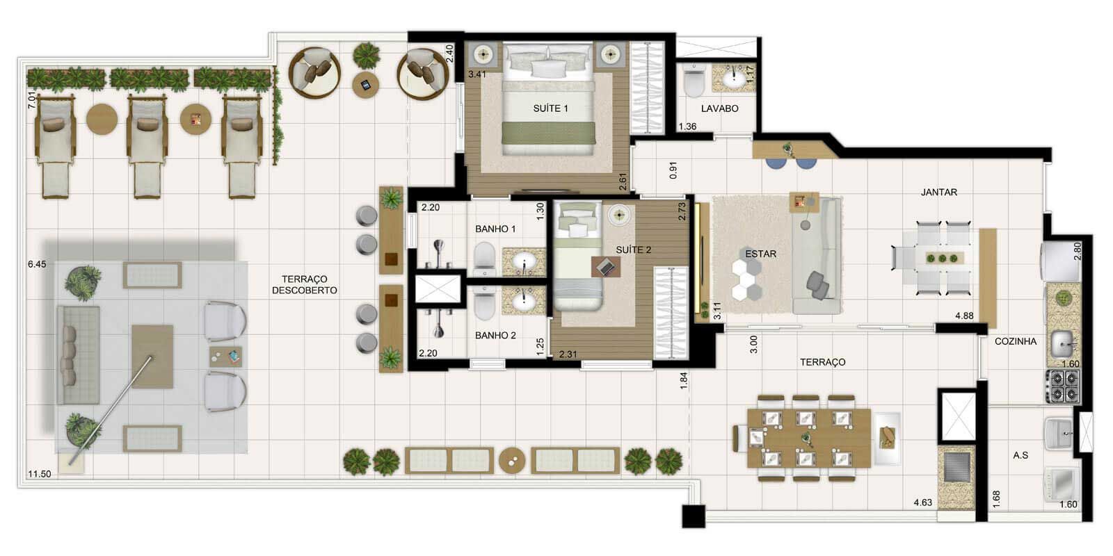 Apartamento à venda com 2 quartos, 130m² - Foto 9