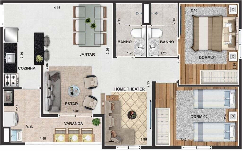 Apartamento à venda com 2 quartos, 46m² - Foto 29