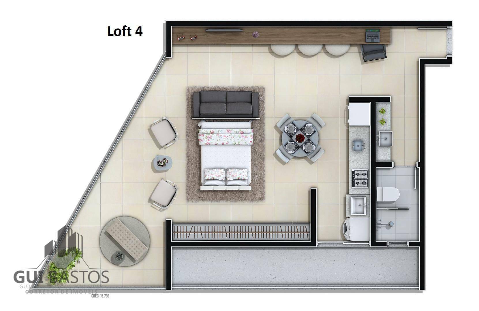 Apartamento à venda com 1 quarto, 43m² - Foto 9